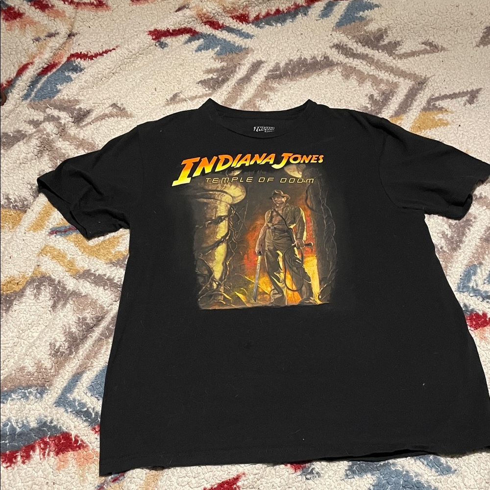 Indiana Jones Graphic Black T-Shirt